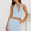 Inspo Halter Top Blue