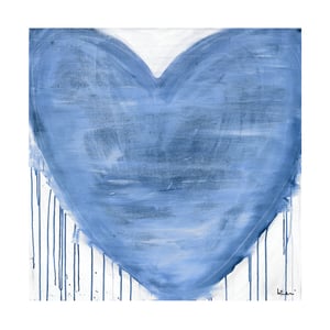 Violets Are Blue Drippy Heart Art Print