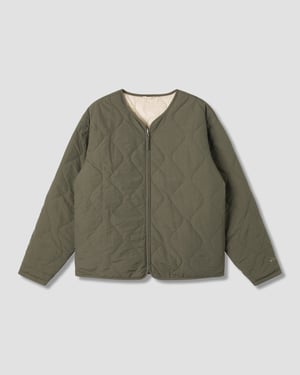 Quilted Liner Jacket (Olive Reversable) - S