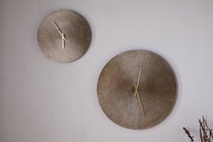nkuku Zuwena Etched Wall Clock | Decorative Accessories | Small | Antique Brass