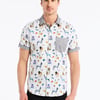 Robert Graham Dog Show Short Sleeve Button Down Shirt