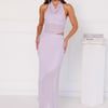 City Based Mesh Maxi Skirt Lilac
