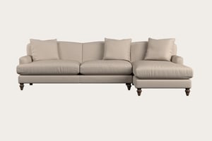 nkuku Deni Right Hand Chaise Sofa | Make To Order | Grand | Recycled Cotton Natural