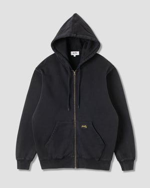 Patch Zip Hood (Washed Black) AW24 - XXL