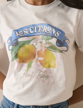 Lemon Graphic Shrunken T-Shirt