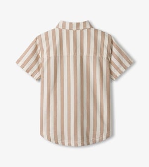 Boys Thatched Stripes Button Down Shirt