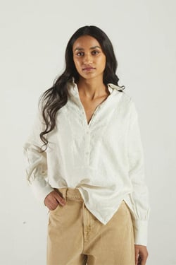 Summer Shirt in Off-white - Shell Off-White / XS