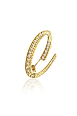 Cicy Bell Womens Letter C Gold Brooch Pins - Letter C