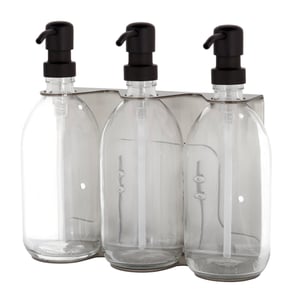 Chrome Triple Wall Mounted Soap Dispenser