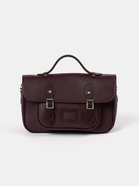 The Soft Satchel - Bordeaux Calf Grain