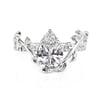 Jeulia Leaf Twist Pear Shaped Ring Sterling Silver