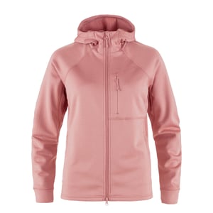 Fjallraven Womens Abisko Grid Fleece Hoodie Dusty Rose
