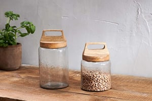 nkuku Kitto Storage Jar | Kitchen Storage & Utility | Large | Clear