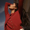 Red Crew Neck Knitted Vest