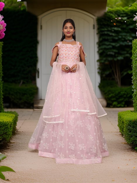 Gown with Stone Work & Embroidery by Shreekama