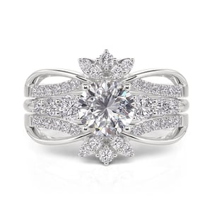 Jeulia Interchangeable Twist Infinity Engagement Ring Set