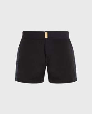 Vilebrequin - Men Wool Swim Shorts Tailoring - Swimwear - Midnight - Black - Size XXXL