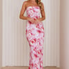 Blooming Brilliance Strapless Maxi Dress Pink