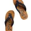Weird Fish Corkham Cork Effect Flip Flop Denim Size 7