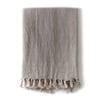 Montauk Linen Throw Blanket   Natural