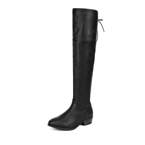 DREAM PAIRS Block Heel Over The Knee High Boots