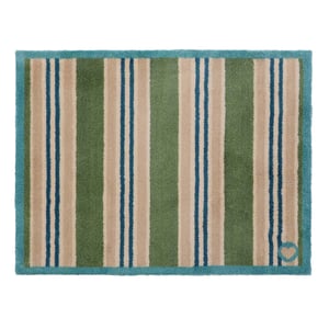Timeless Stripe Green Washable Doormat - 65x85cm