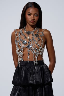 AKIRA Gotta Let It Go Rhinestone Bralette
