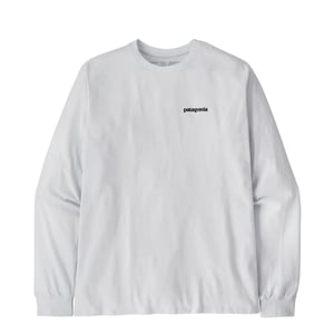 Patagonia L/S P-6 Logo Responsibili-Tee White