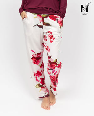 Isabella Womens Floral Printed Jersey Pyjama Bottoms - 28