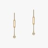 Paperclip Dangle Diamond Earrings - 0.70 CT