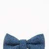 Dion blue Tweed bow tie