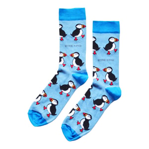 Save the Puffins Bamboo Socks | UK Adult 4-7