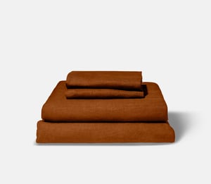 Heritage Linen Sheet Set - California King / Terracotta