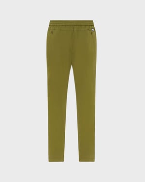 Vilebrequin - Men Elastic Waist Cotton Satin Pants Solid - Pant - Paulo - Green - Size M