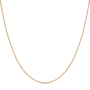 Bead Chain Necklace Rose Gold