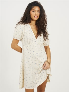 Brave Soul Printed Dress - Cream Floral - XL