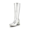 DREAM PAIRS Desire Square Toe Chunky Knee High Gogo Boots