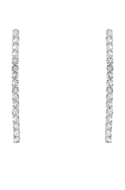 AKIRA Rhinestone Drop Earrings In Silver