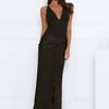 Radiant Soirée Maxi Dress Black