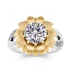 Jeulia Daisy Round Cut Sterling Silver Ring
