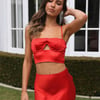 Cool Spritz Crop Top Red