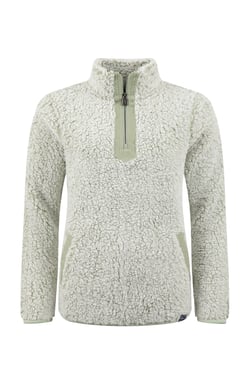Weird Fish Madi Cosy 1/4 Zip Fleece Sage Size 14