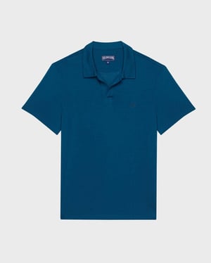 Vilebrequin - Men Tencel Polo Shirt Solid - Polo - Pirinol - Blue - Size L