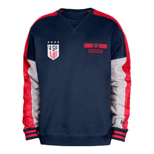 Men's New Era USWNT Navy Split Crewneck / 3X