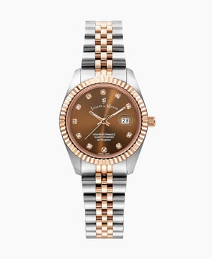 Inspiration Elegance 31mm Three-hands Two-tone Brown dial Stainless steel swiss watch - 31 mm