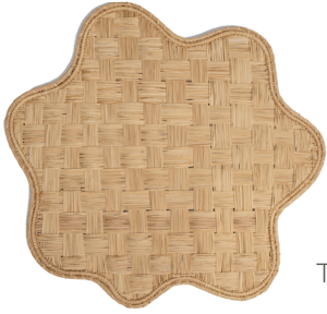 Scallop Weave Handwoven Iraca Palm Placemat - Beige