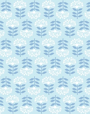 Stylized Papyrus' Wallpaper by Tea Collection - Pale Blue - Traditional / 27 in. x 27 ft.