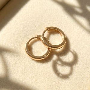 18ct Gold Vermeil Small Rounded Plain Huggies