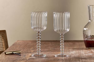 nkuku Santosa Wine Glass Set Of 2 | Glassware | Clear