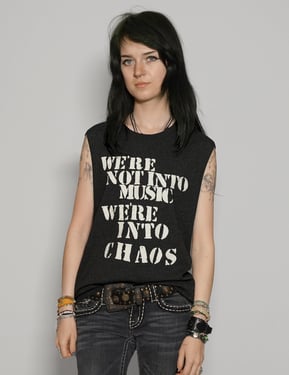 We're Into Chaos' Vest in Black